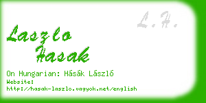 laszlo hasak business card